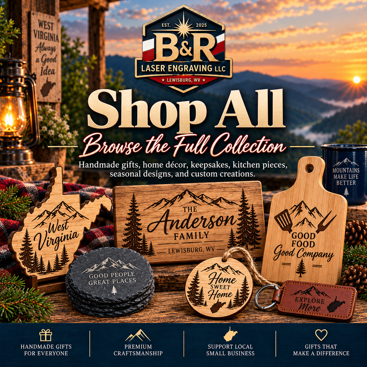B&R Laser Engraving Shop All collection graphic