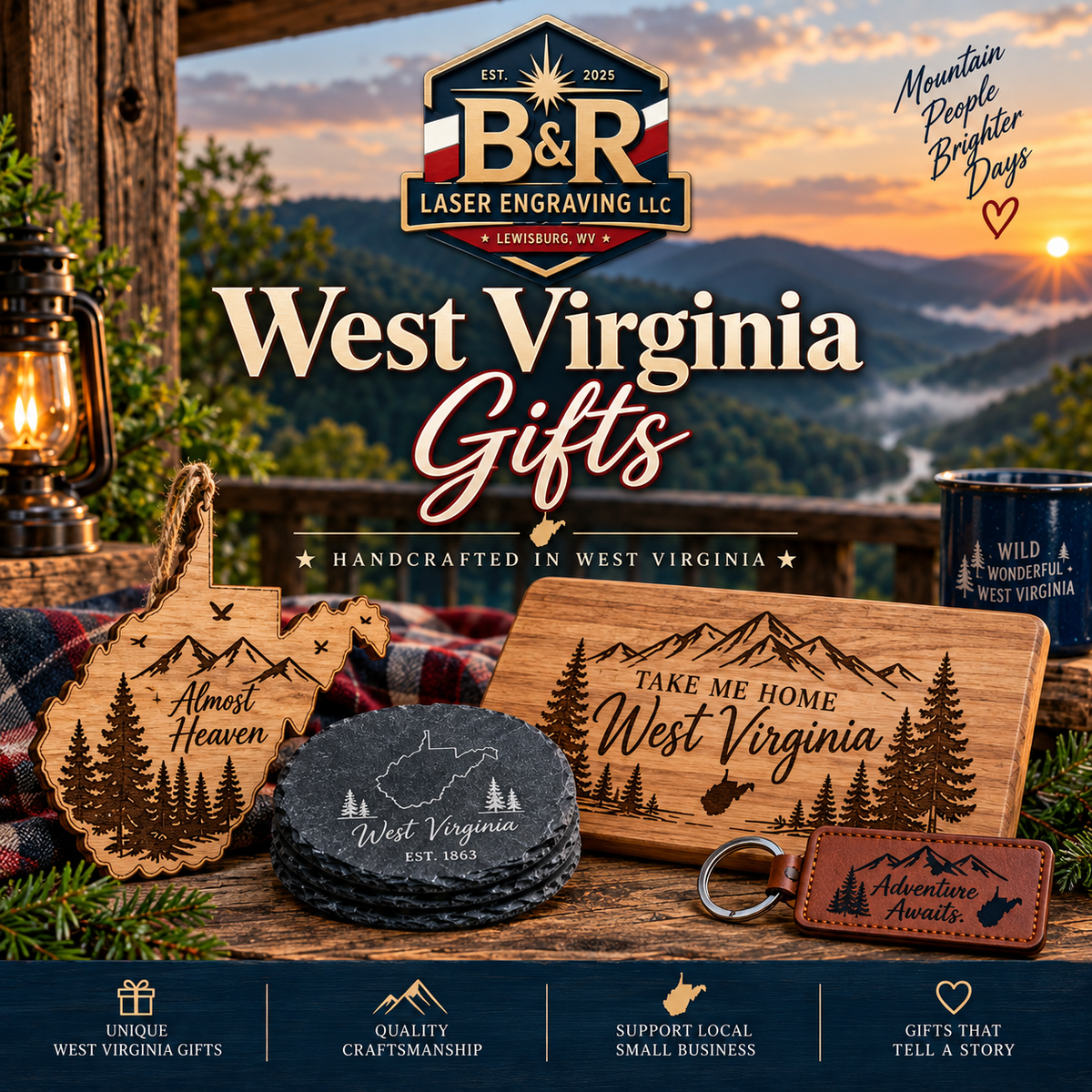 B&R Laser Engraving West Virginia Gifts collection