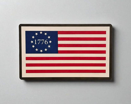 1776 Colonial American Flag patriotic wall sign